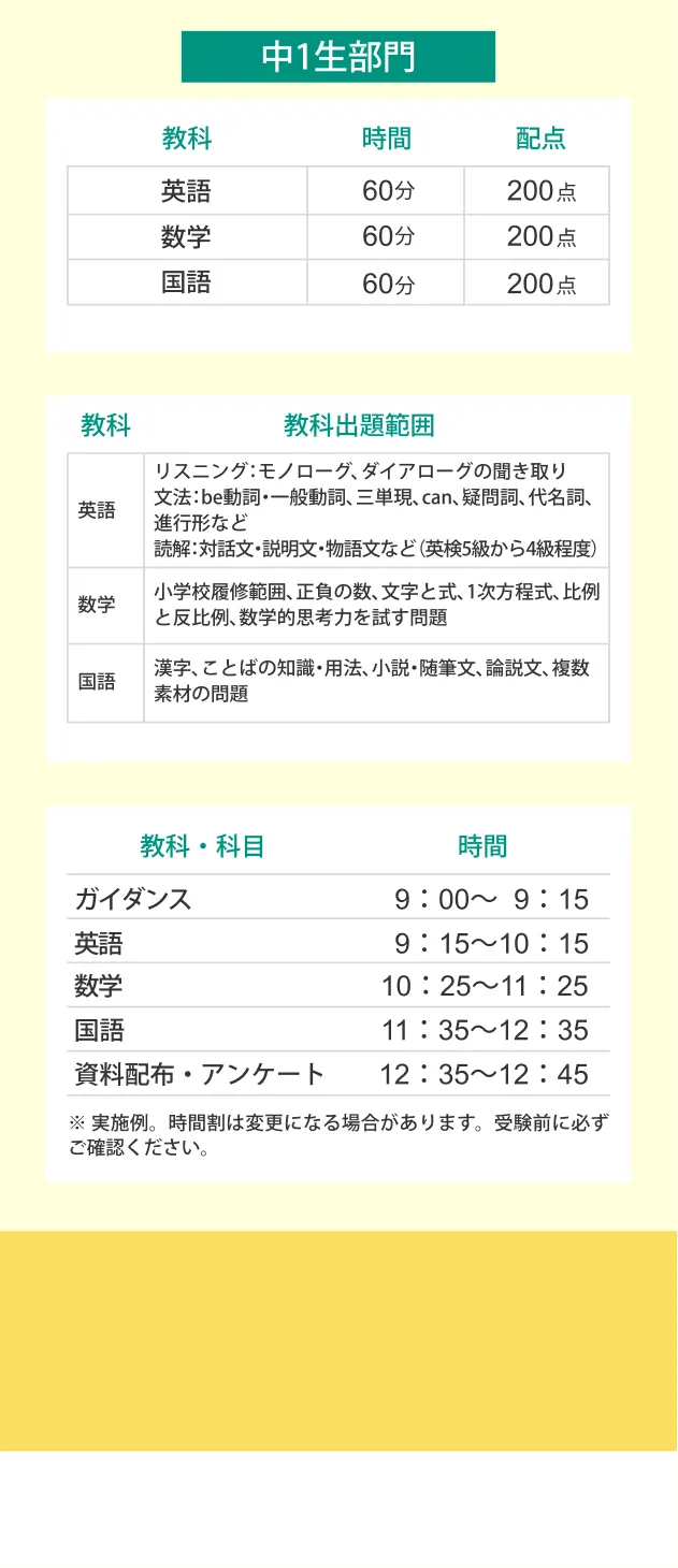 中１部門